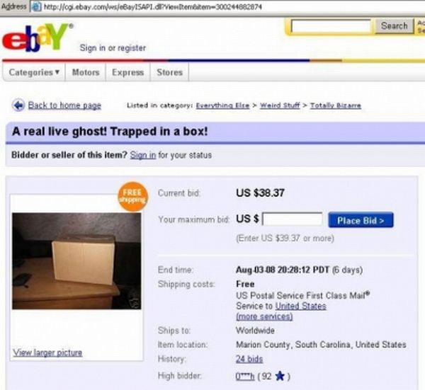 Funny eBay Auctions